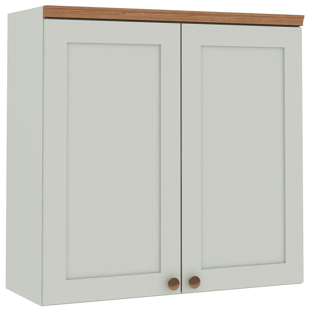 Armário Aéreo Cozinha 2 Portas Verde Mint 1505 - Genialflex