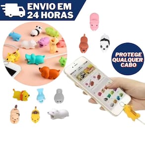 Protetor Cabo Usb Bite Carregador Bichinhos Animais Fofinhos