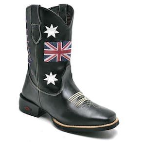 Bota Texana Masculina Couro Cano Alto Bordado Country