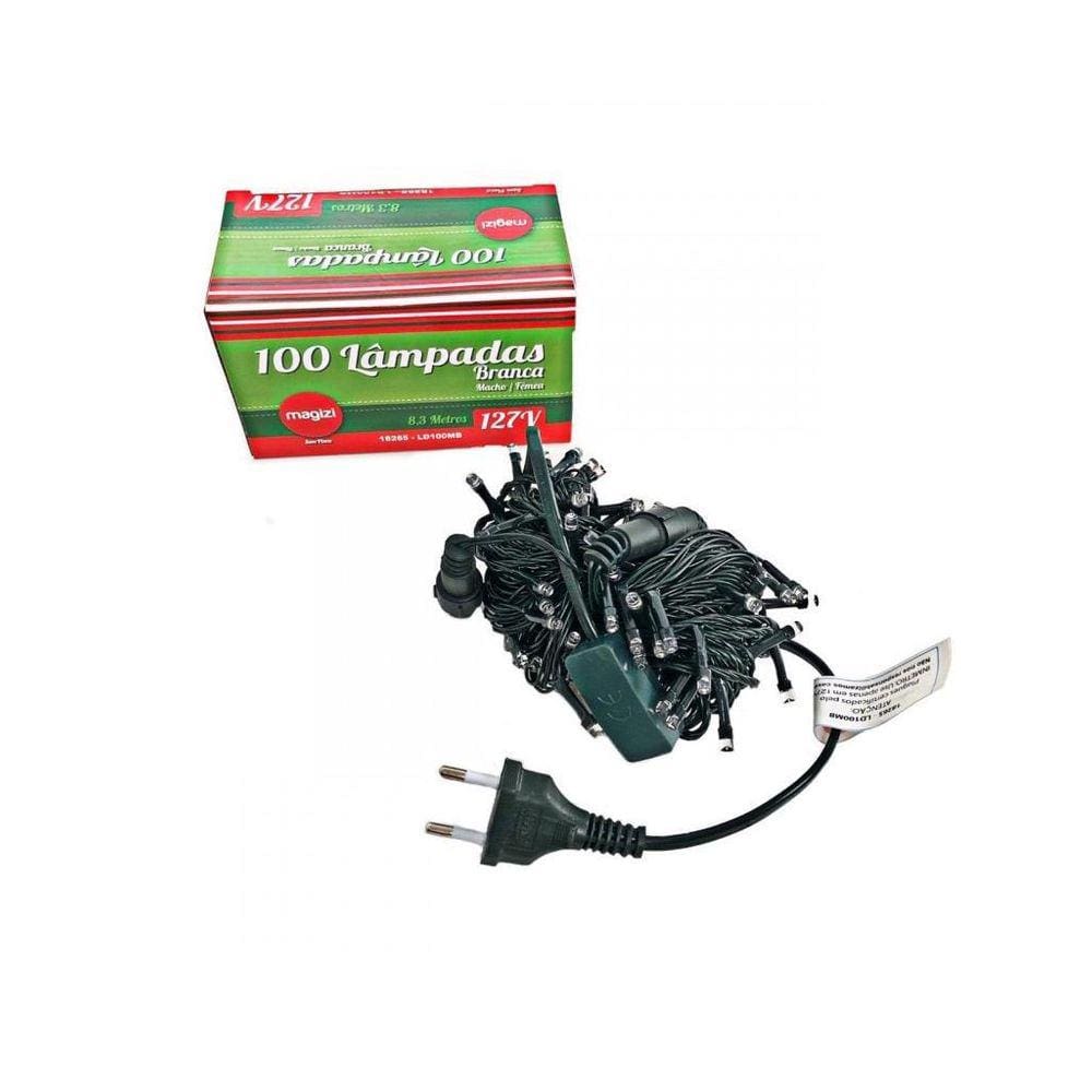 Pisca Pisca Branco Led 8,3 Metros 100 Lâmpadas Magizi 127V