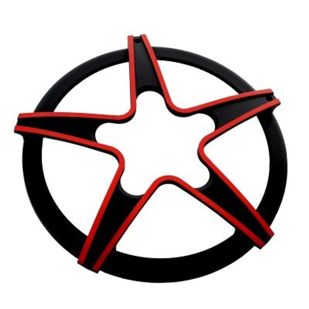 Tela Estrela Alto Falante 12 Polegadas Preto E Vermelho