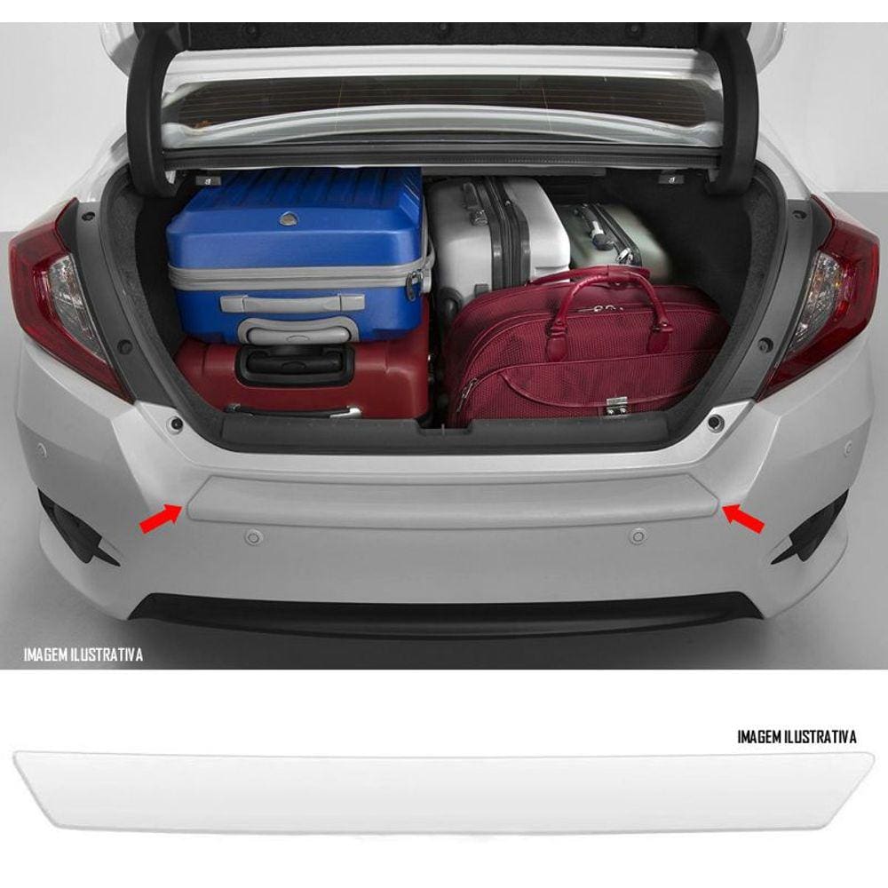 Protetor de Porta Malas Incolor Honda Civic G10 2017 2018 2019 Adesivo