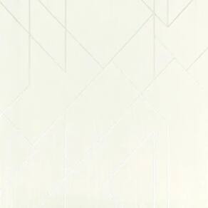 Papel De Parede Geométrico Off White Linha Prata - Vip 1012
