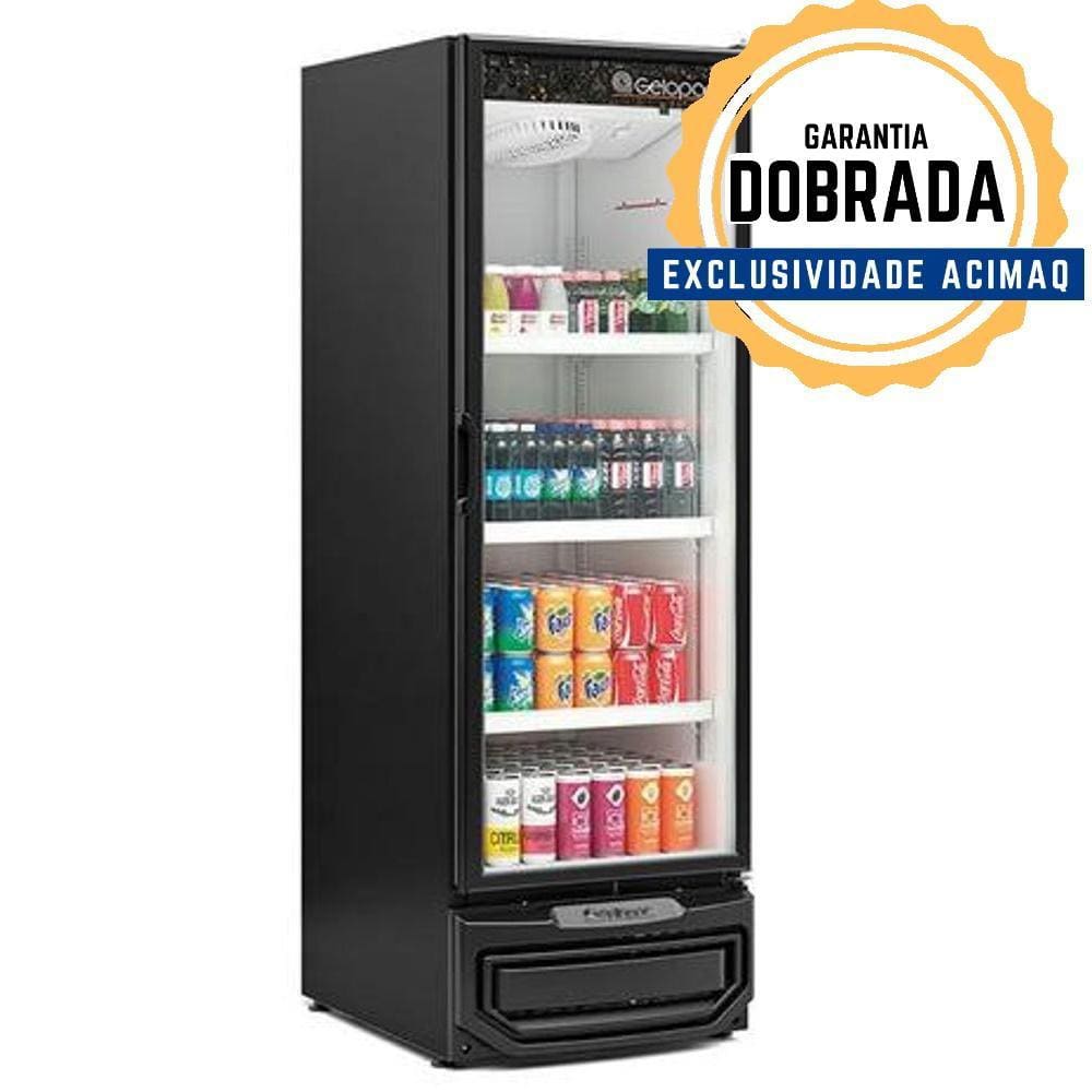 Refrigerador Vertical Grv-57p Preto 578 Litros Porta De Vidro 220V - Gelopar