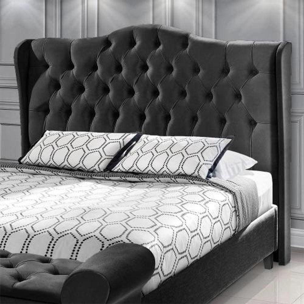 Cabeceira Queen Estofada Dubai Preto