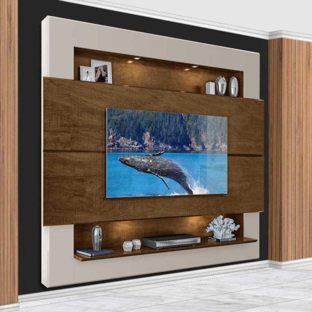 Painel Suspenso Riviera Para Tv 75 Pol Malbec Off White