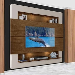 Painel Suspenso Riviera Para Tv 75 Pol Malbec Off White