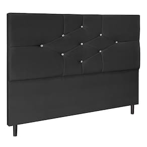 Cabeceira Camboriú Para Cama Box Solteiro 94 Cm Suede Preto