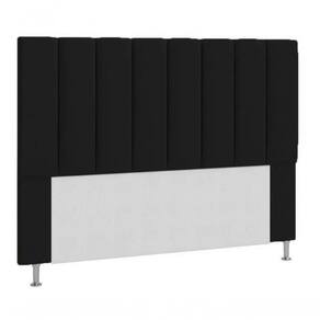 Cabeceira Estofada Cama Box King 195 Cm Preto