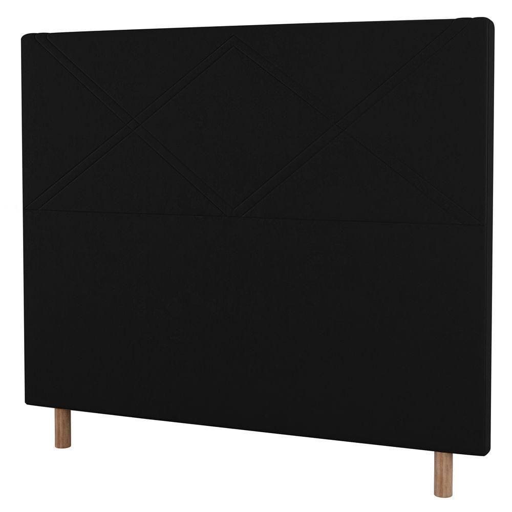 Cabeceira Cama Box Casal King Size Cairo 195cm ano Preto