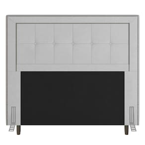 Cabeceira Casal Luxor 140Cm Com Tachas E Frame Branco