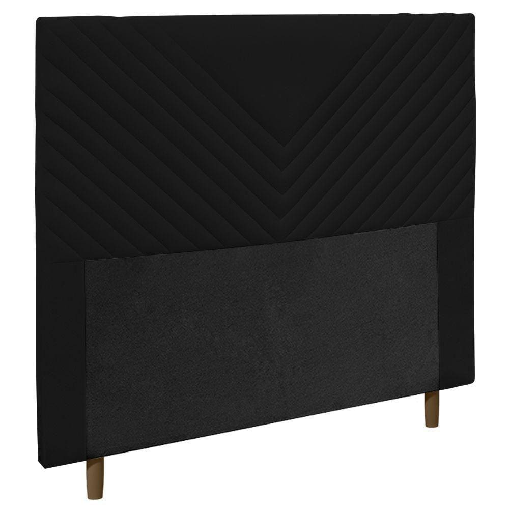 Cabeceira Cama Box Casal Queen Size Viena 160Cm Preto