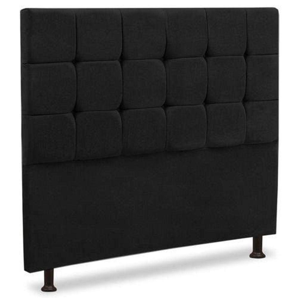 Cabeceira Luxo Sleep Malu Casal 140cm Preto