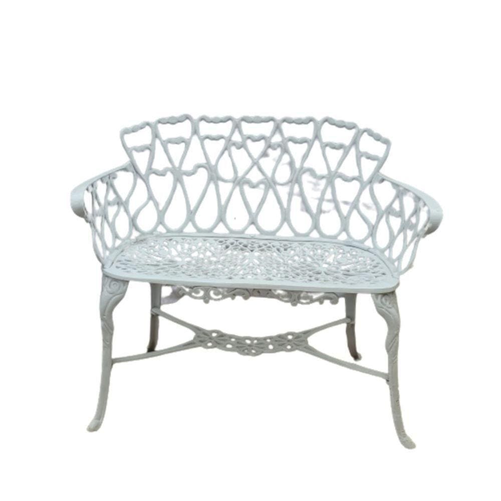 Banco Namoradeira Alumínio Branco Pronto Artes