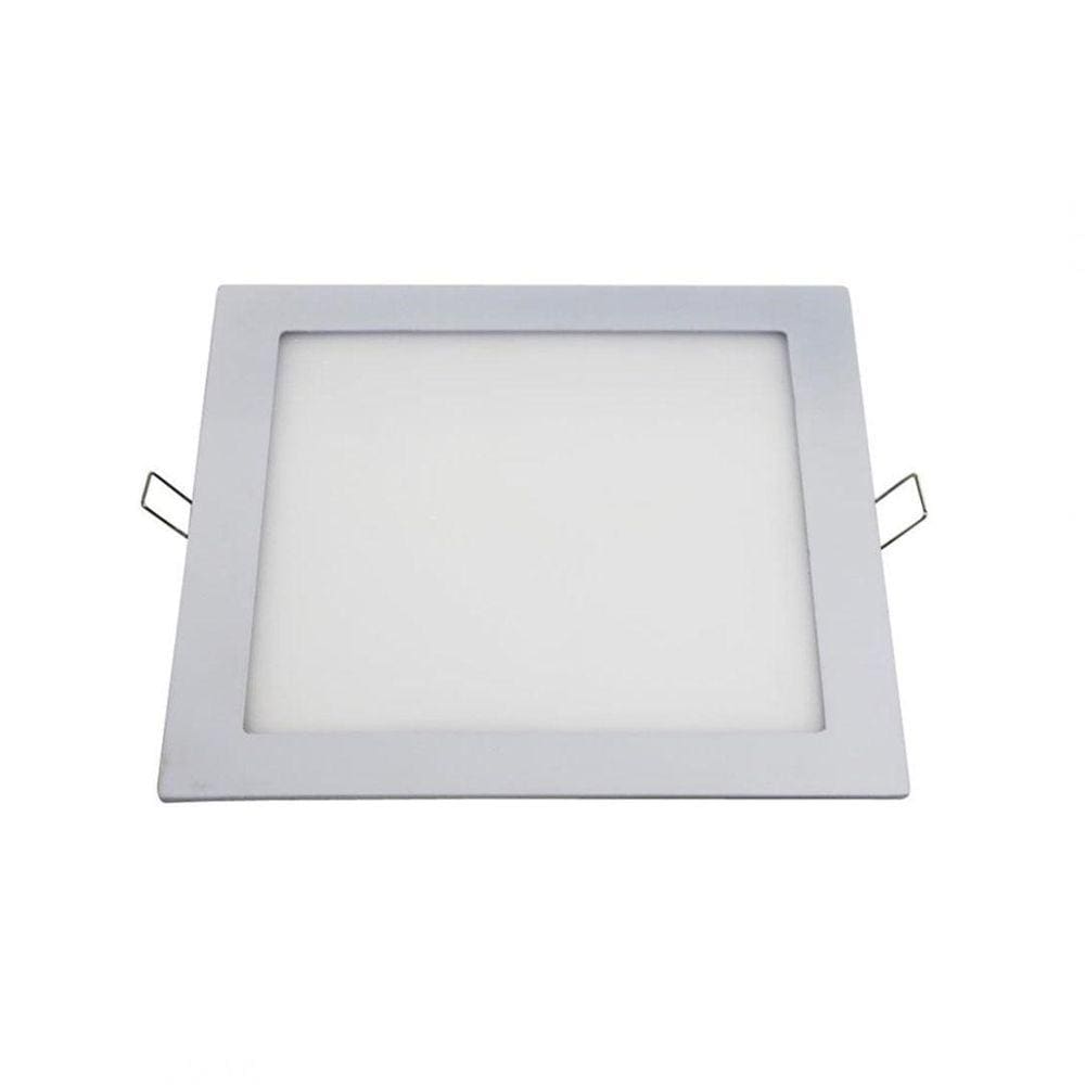 Plafon Painel Led Luminária Downlight Quadrado Branco Frio