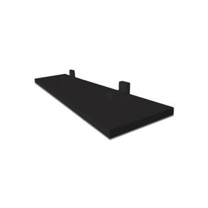 Prateleira Simples Preta 100X20 Cm Com Suporte Em Mdf