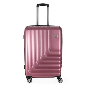 Mala de Viagem Grande Expansível em Abs Ika Flex Cadeado Tsa Embutido Rodas Duplas 360º Rosê