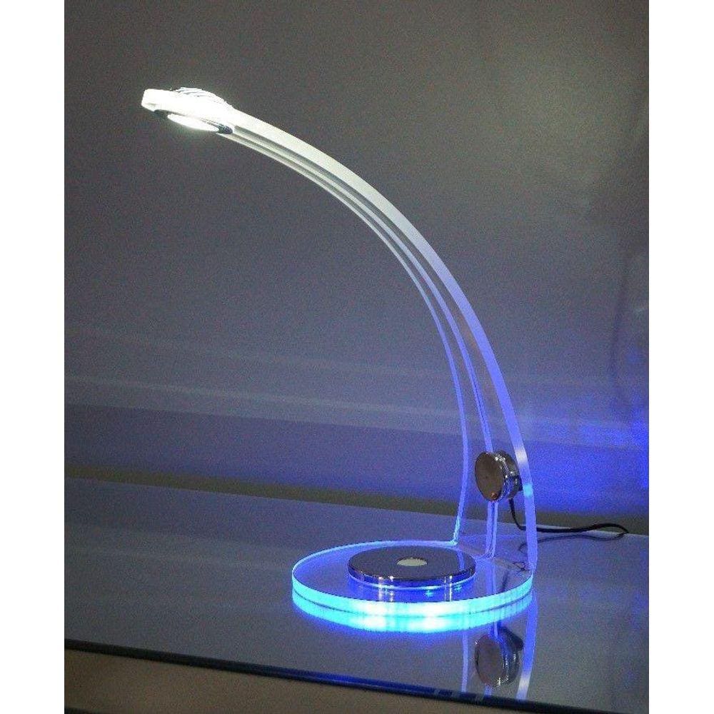 Abajur Luminária De Mesa Eros De Led Touch Em Acrilico 2W