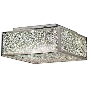Plafon Apolo Inox Quadrado Para Led 40 X 40 Cm
