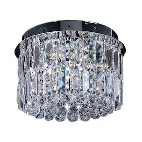 Plafon Iris Cristal Asfour Para Led 27 X 18 Cm