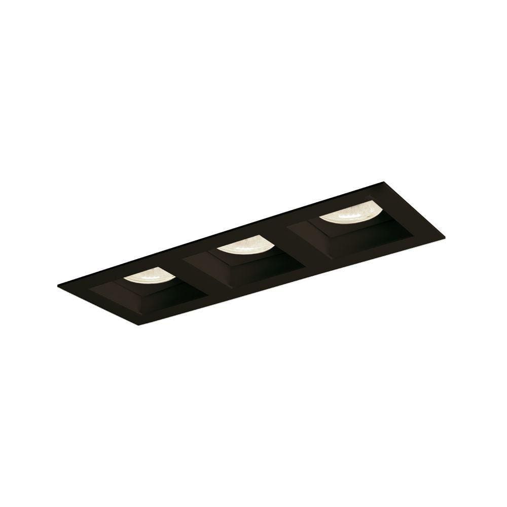 Spot de Embutir Newline Flat para 3 Lâmpadas Par 20 E27 Bivolt Preto