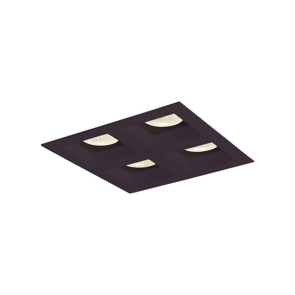 Spot de Embutir Newline Flat para 4 Lâmpadas Par 20 E27 Bivolt Preto