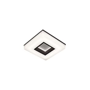 Plafon Newline Wide 491 Led 25W 35cm Bivolt Preto 3000K Luz Amarela