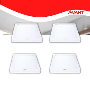Kit 4 Painel LED Plafon Sobrepor 24W Quadrado Branco Neutro
