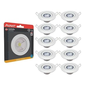 Kit 10 Spot 5w 3000K Led Direcional Embutir Gesso Teto Avant
