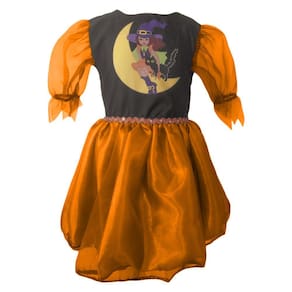 Fantasia Bruxinha Janjan Colorida Infantil Halloween