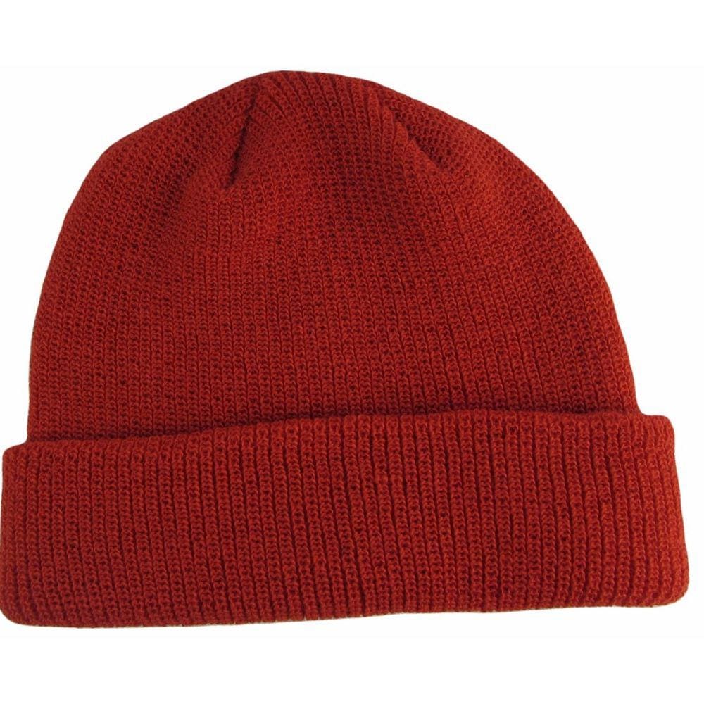 Gorro Touca Lenhador Marinheiro Canelada Adulto Unissex Laranja Escura