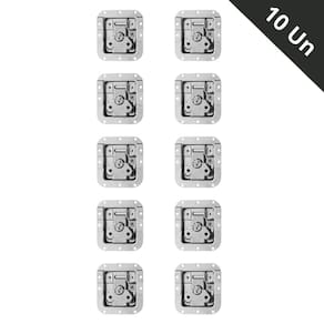Fecho de Metal Médio Borboleta c/Porta Cadeado - Kit 10 Un