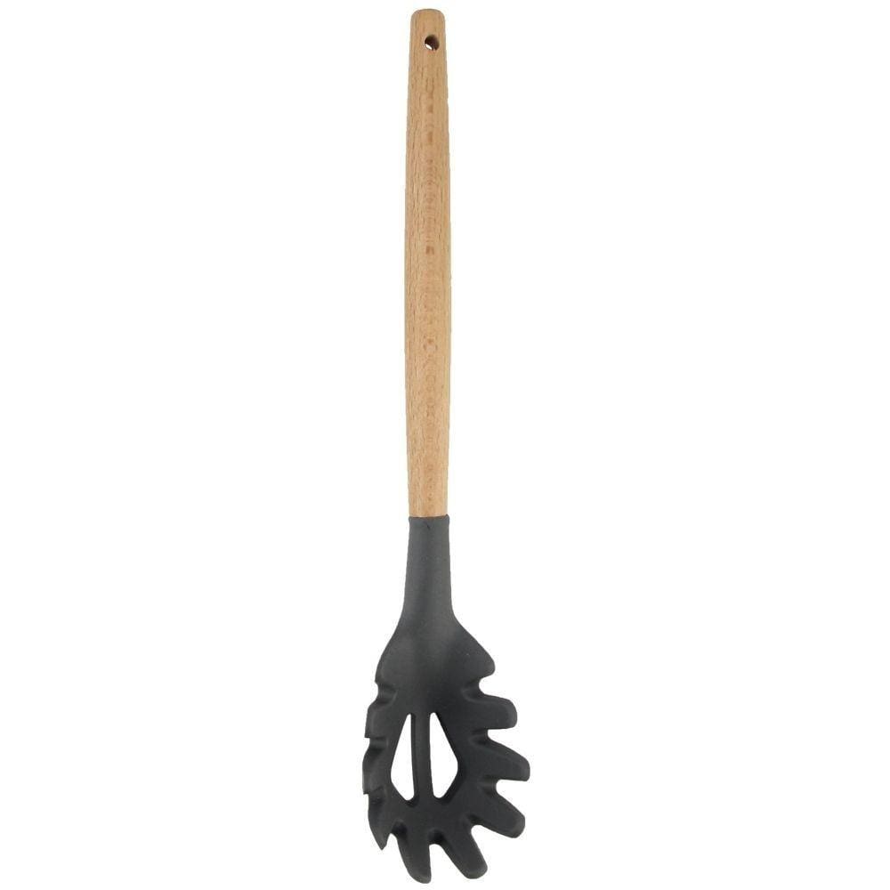 Pegador De Madeira P/ Macarrão Massas Arroz Cozinha Silicone