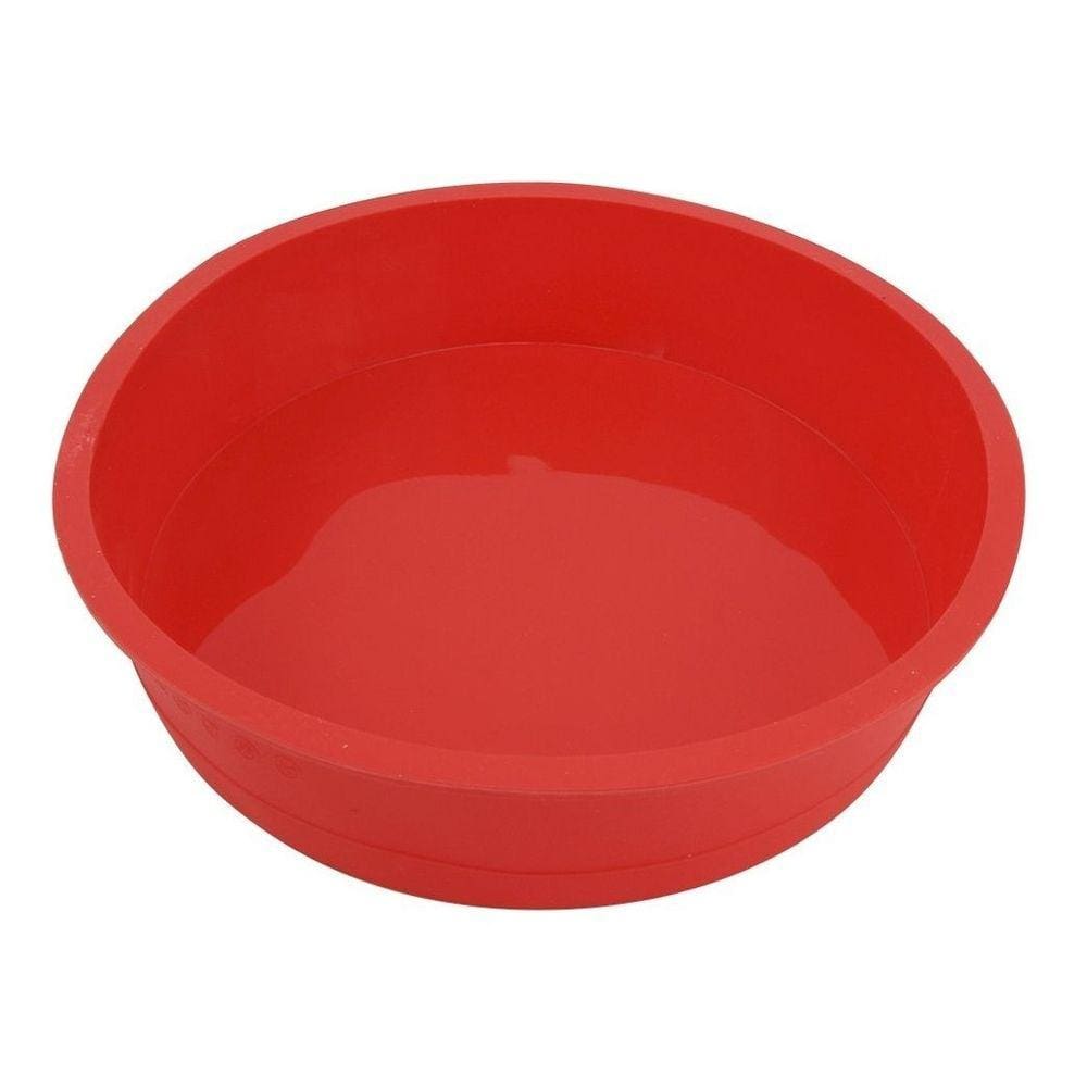 Forma Silicone Assadeira De Bolo Torta Redonda Antiaderente