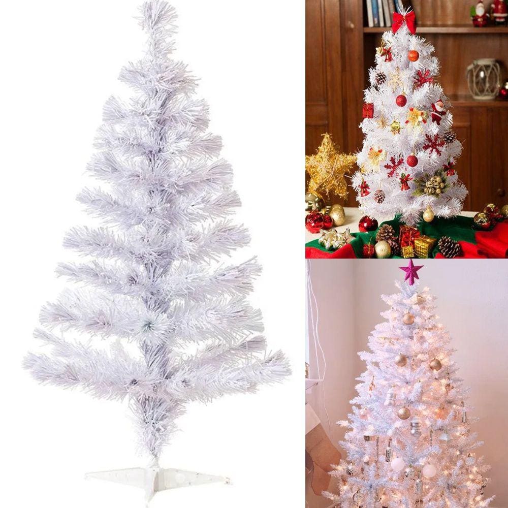 Arvore De Natal Pinheiro Canadense Branca 90Cm 86 Galhos Casa Decoração Enfeites Natalinos A0021