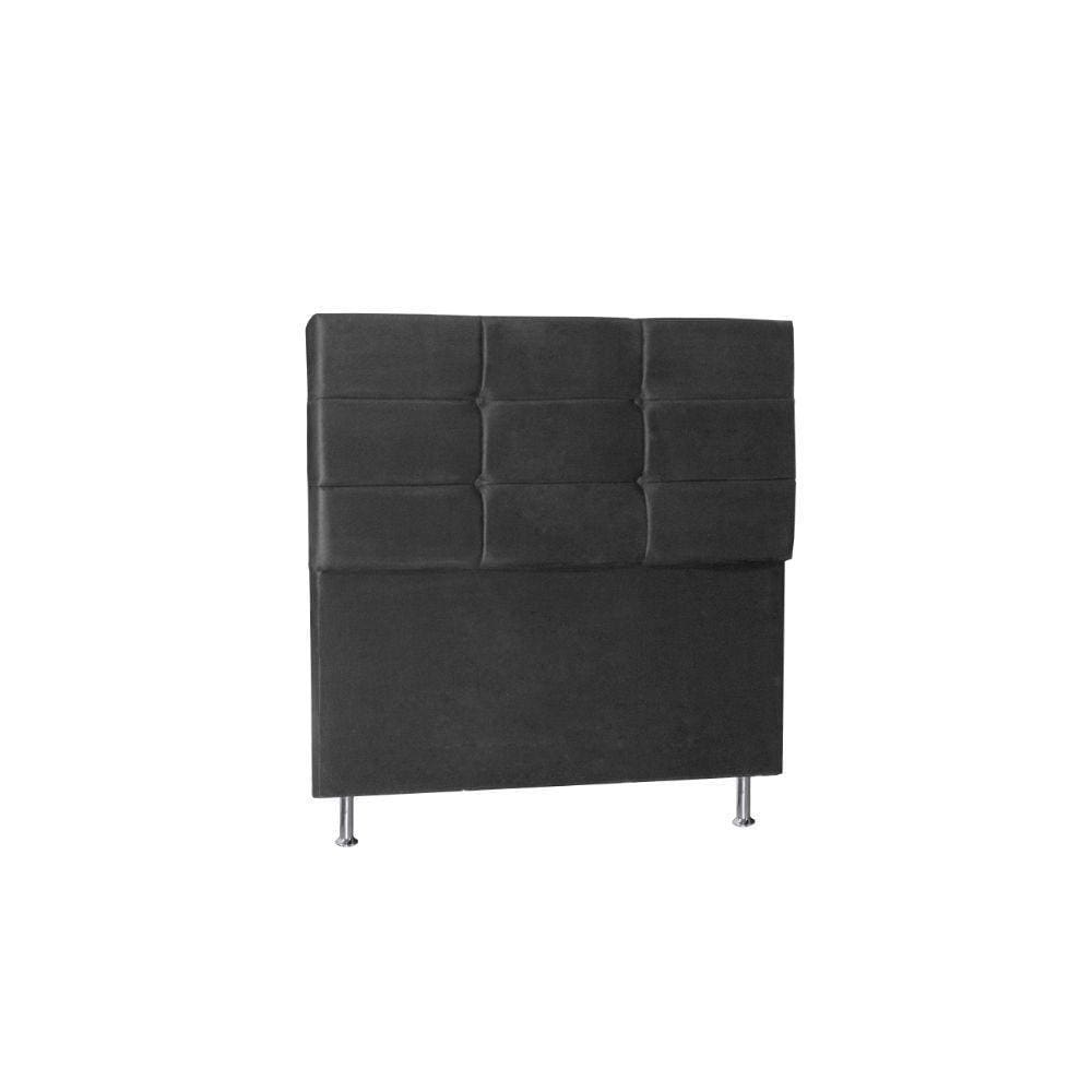 Cabeceira Tóquio 1,60 Cm Cama Box Queen Suede Cinza