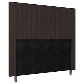 Cabeceira Cama Box Casal King Size Nala 195cm Veludo Marrom