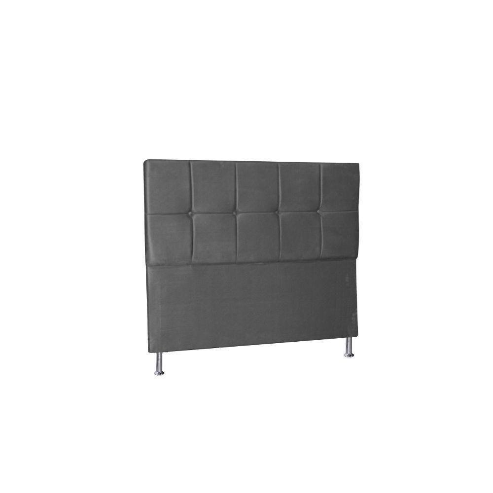 Cabeceira Lisboa 1,95 Cm Cama Box King Size Suede Cinza