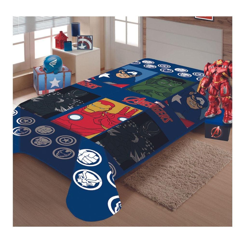 Cobertor Manta Infantil Vingadores Avengers Jolitex 1,50m X2,00m