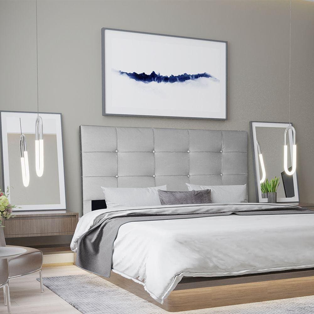 Cabeceira Solteiro 0,90m Roma Corino Cinza