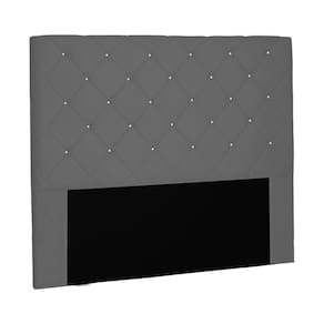Cabeceira Tania Cama Box Solteiro 90Cm Suede Cinza