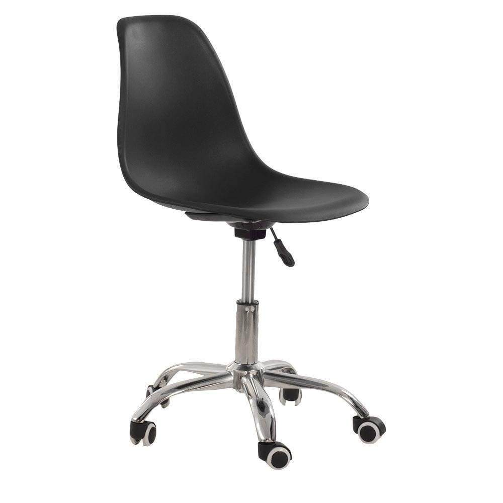 Cadeira Com Rodízios Eames Office Preto