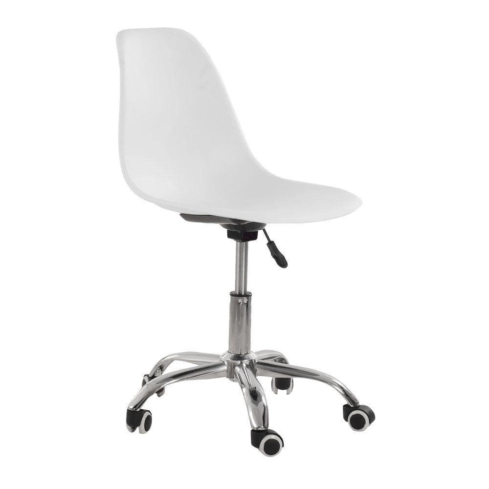 Cadeira Com Rodízios Eames Office Branco