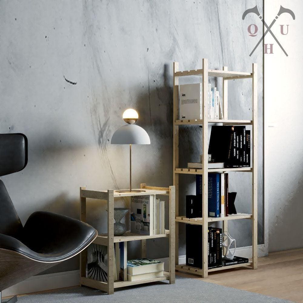 Combo Organizador Em Madeira Pinus Multifuncional Expositor