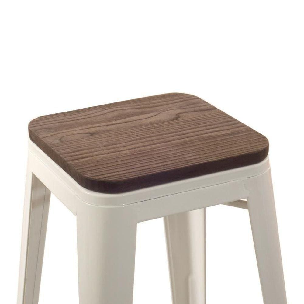Banqueta Média Iron Tolix 66 Cm Branco