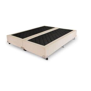 Base Box Queen 158x198x25cm Veludo Prorelax Bege