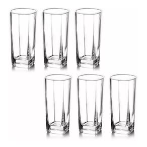Conjunto 6 Copos Longo Quadrado Vidro 260ml (CK2941)