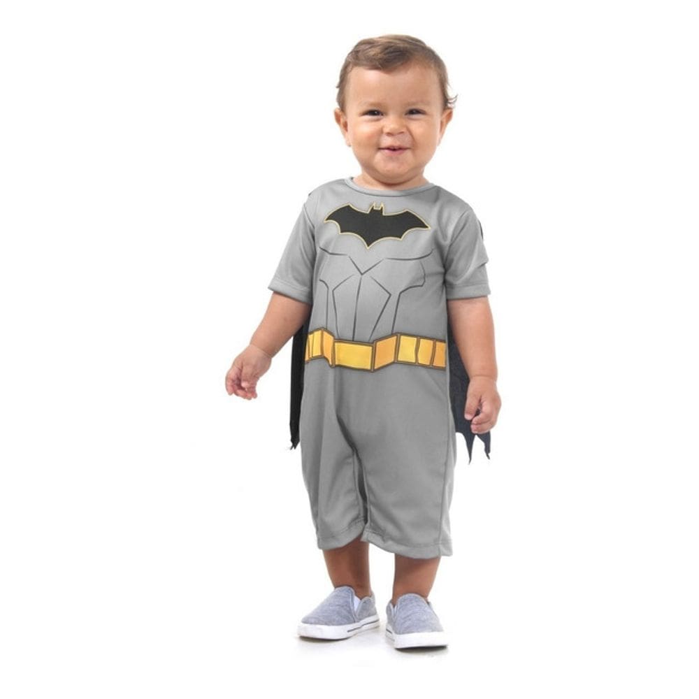 Fantasia Bebe Batman Super Heroi Macacao Homem Morcego