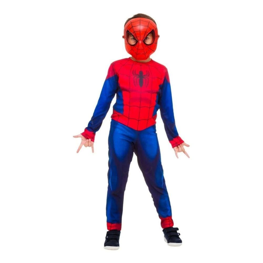 Fantasia Homem Aranha Longa Clássica Spiderman Máscara Filme