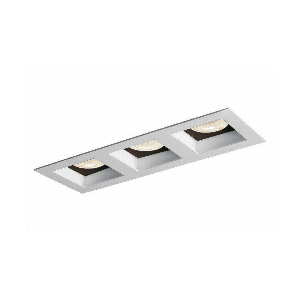 Spot de Embutir Newline Flat para 3 Lâmpadas Par 20 E27 Bivolt Branco / Preto